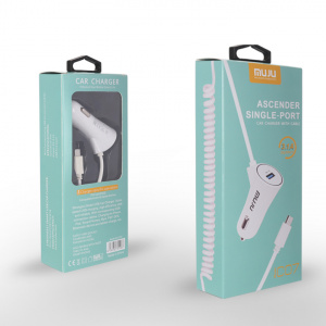 MUJU MJ-C07 ЗУ авто USB + кабель Micro USB (5B,3100mA)